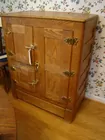 OAK 3 DOOR ICE BOX