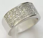 14K Ring w/Princess-Cut Diamonds