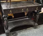 Antq. Table w/Carved Lady Figures