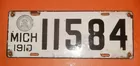 Lyn Liechty Auctions, 1910 Porcelain License Plate