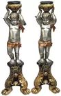 Pr. of Lg. Bronze Cherub Fern Stands