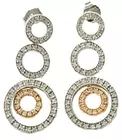 Pr. of Gold & Diamond Earrings