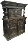 Ornately Carved Antq. Oak Cabinet