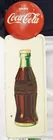 Coca Cola, metal vertical sign with button top
