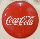 Coca Cola metal button advertising sign