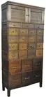 Lg. Vintage Wood Filing Unit