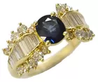14K Sapphire & Diamond Ring