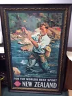 large framed New Zealand travel poster!