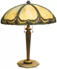 Antq. Slag Glass Lamp, B&H Base