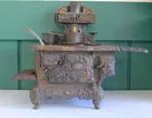 cast iron toy stove old complete 