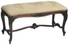 French Carved Needlepoint Bench