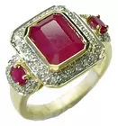 14K Ruby & Diamond Ring