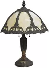 Beige 8-Panel Slag Glass Lamp