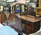 4-Pc. Dk. Wood H.P. Antq. Bedroom Set