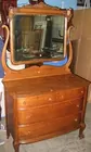 Oak dresser, bevel mirror
