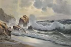 Unframed Seascape sgd. Guido Odierna