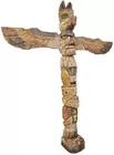 Painted Wood Pacific NW Totem Pole