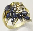 14K Sapphire & Diamond Ladies' Ring