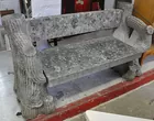 Tree Trunk Motif Limestone Bench
