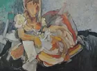 Abstract Oil of Woman by Carl Schwartz