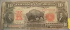 1907 Bison $10 Bill / Currency
