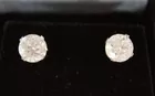 2.50ct diamond solitaire earrings 14k