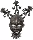 Unusual Bronze African Mask