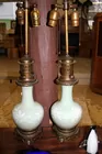 Pair Celadon Lamps