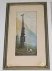 Vintage framed totem pole print