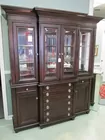 Contemporary Mahogany Breakfront China Cabinet