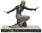 Art Deco Metal Female Figure