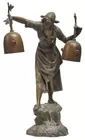 Antq. Spelter Lady Lamp