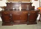 MASSIVE OAK SIDEBOARD 7 1/2 FT LONG