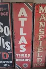 Neat Old Atlas Tires Metal Sign