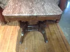 Walnut Marble Top Table