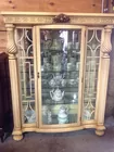 Oak White Ebonized China Cabinet