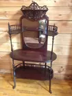 Mahogany Curio Shelf with Mirror