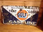 Porcelain Gulf Gasoline sign