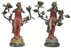 Pr. of Spelter Lady Lamps