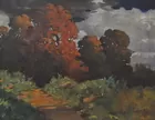Oil on Board, Autumn Trees