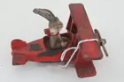 Cast Iron toy airplane with bugs bunny pilot