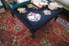Large Needlepoint Footstool