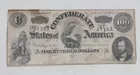 1861 Confederate $100.00 bill