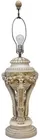 Antq. Marble Lamp w/Carved Ladies Heads