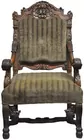 Antq. Carved Throne Chair