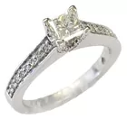 14K White Gold 1 CTTW. Diamond Ring