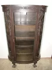 OAK BOW FRONT CHINA CABINET