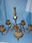 BRASS HANGING OIL LIGHT FIXTURE