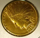 1915 Indian Head $10 Gold Pc VF-30