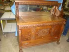 OAK SIDEBOARD LION'S HEAD CLAW FT